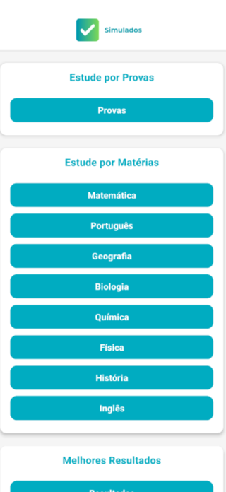 Simulados Vestibular Screenshot 1 of 7