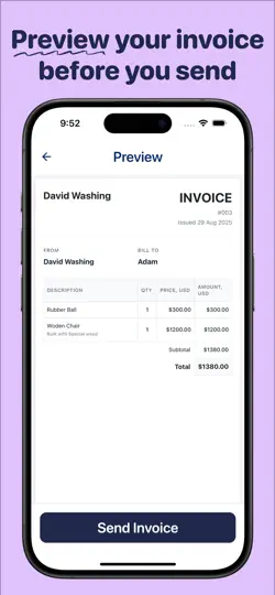 Capture d'écran de Lava Invoice Maker Estimate sur iPhone 3