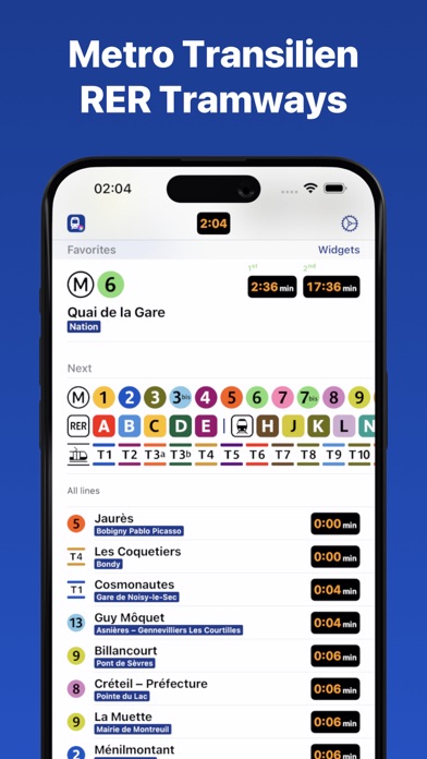 Paris Metro - Train Countdown Screenshot