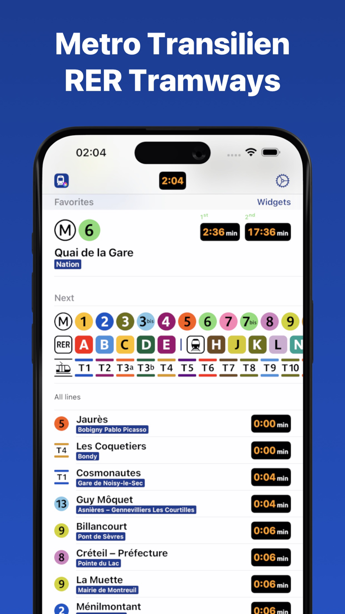 Paris Metro - Train Countdown