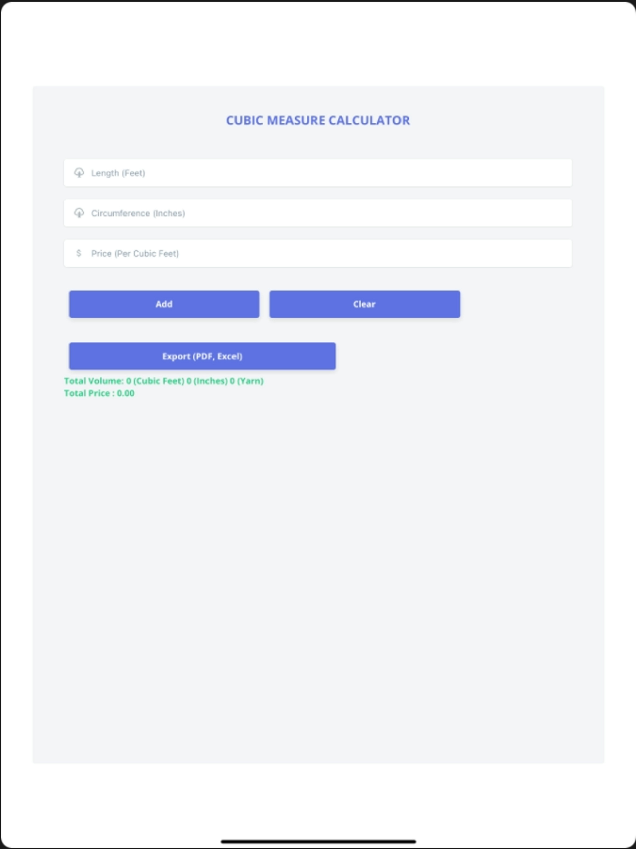 Wood Volume Calculator