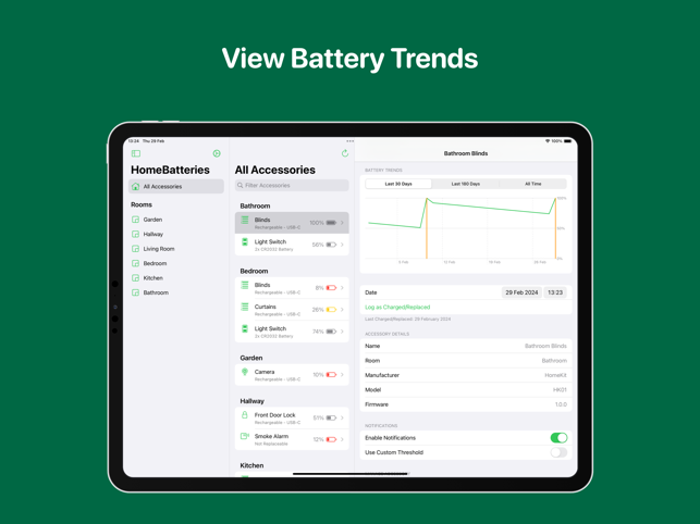 ‎HomeBatteries for HomeKit Screenshot