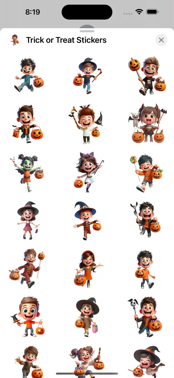 Screenshot #1 pour Trick or Treat Stickers