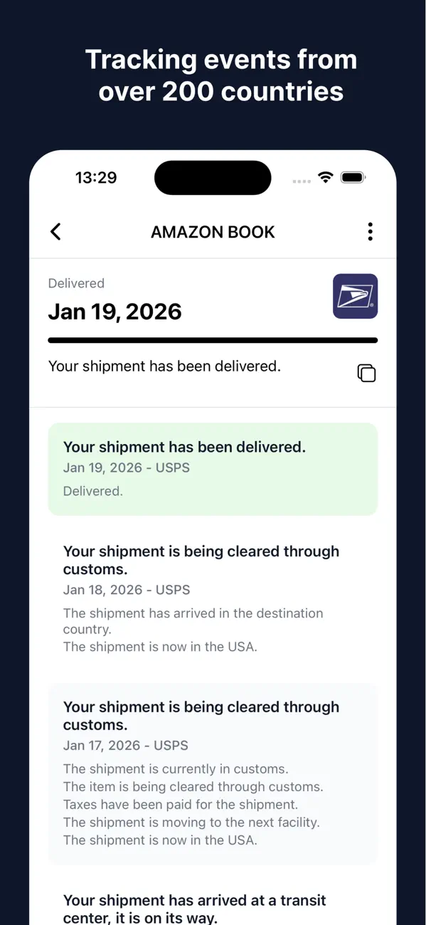 Screenshot #1 pour Ordertracker - parcel tracking