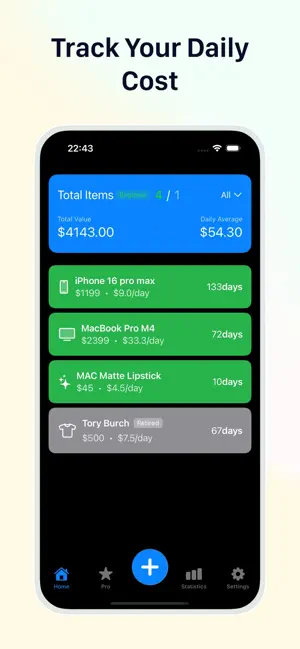 DailyCost-Less Is More screenshot 2