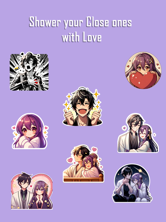 Beautiful Love Couple Stickers
