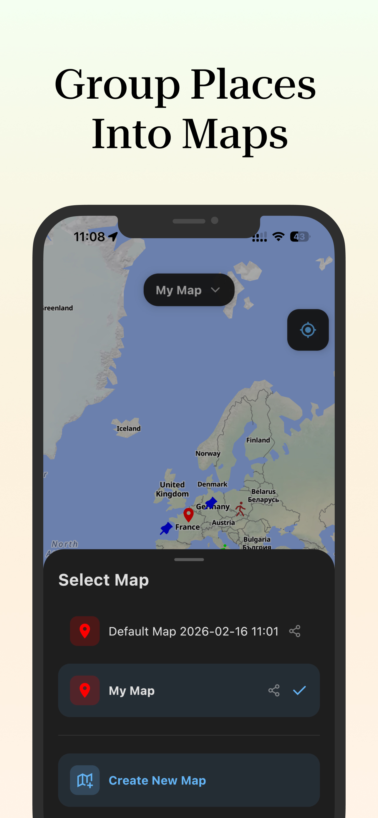 Mappino: Map Marker & Places screenshot 3