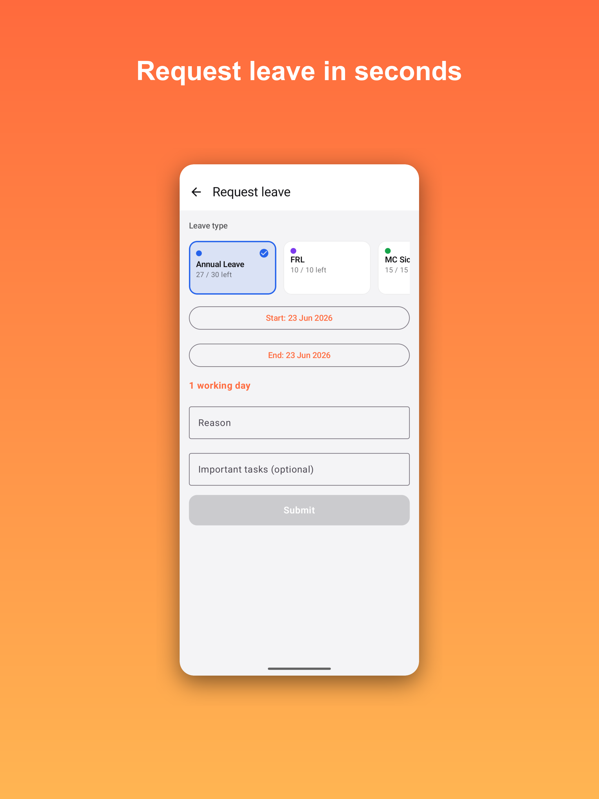 Salam - Leave Tracker screenshot 7