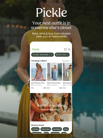 Pickle | Rent & Lend Fashion iPad screenshot 1