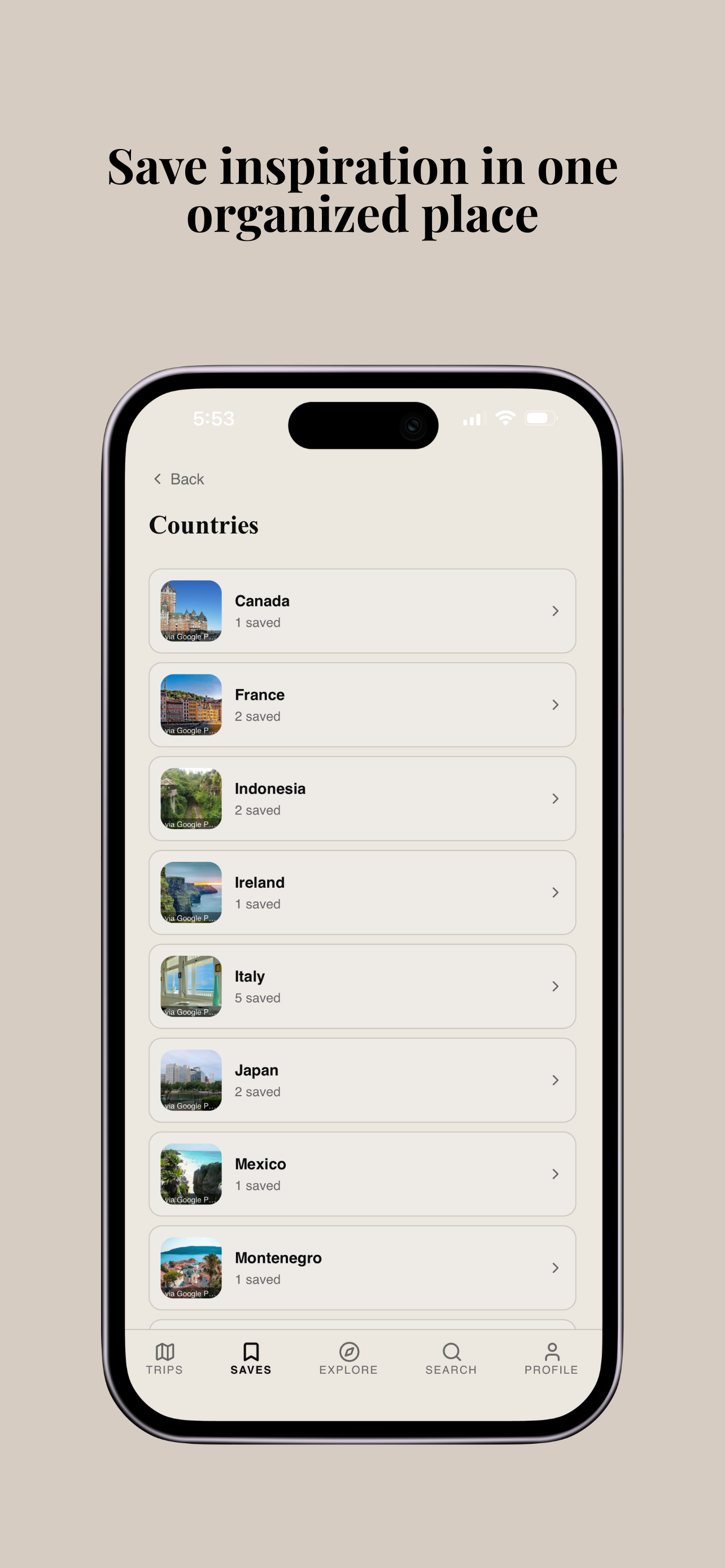Reis - Travel, Curated screenshot 3