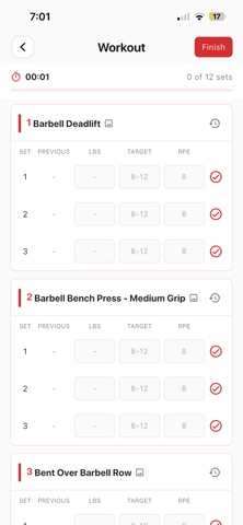 MyFitHQ iPhone screenshot