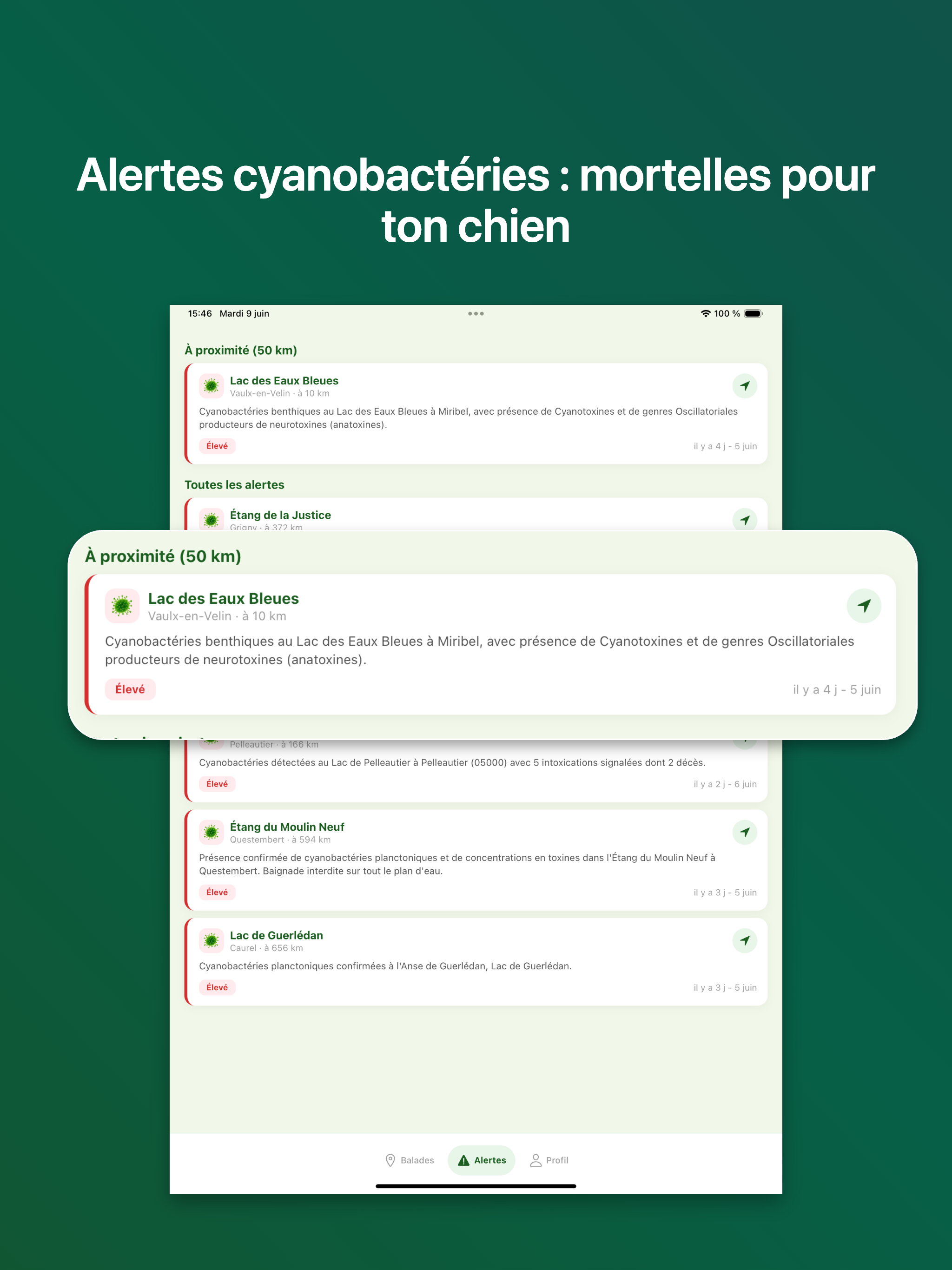 Alerte Cyanobactérie - Gambade screenshot 5