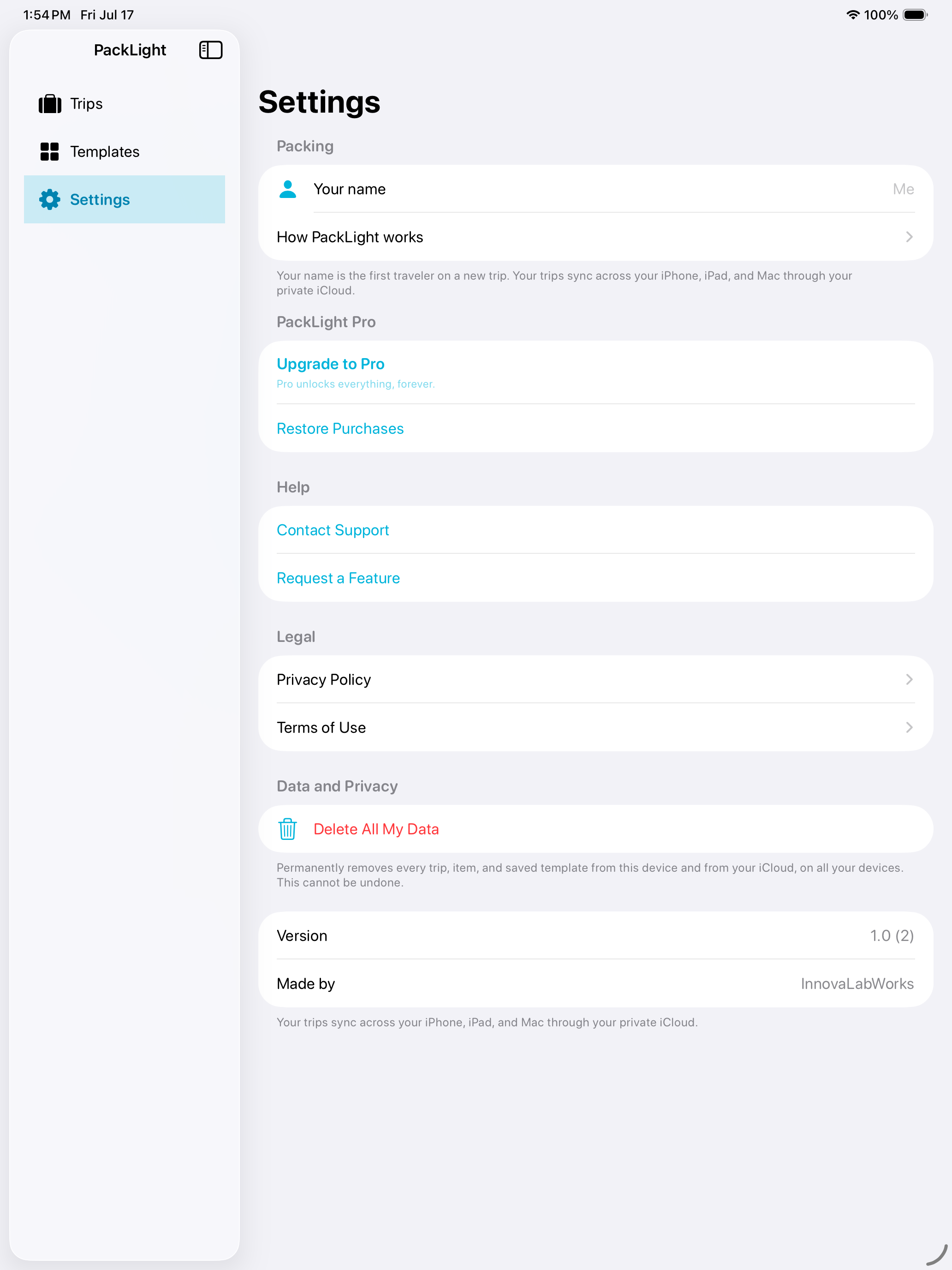 PackLight: Packing Lists screenshot 9