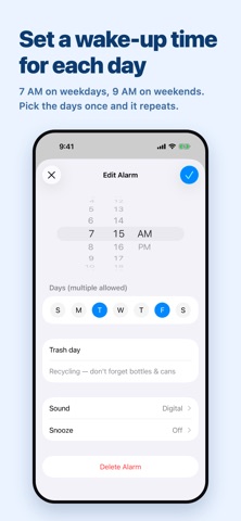 Yobirin: Weekly Alarm Clock Screenshot 2 of 10