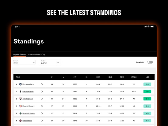 WNBA: Live Games & Scores iPad app afbeelding 7