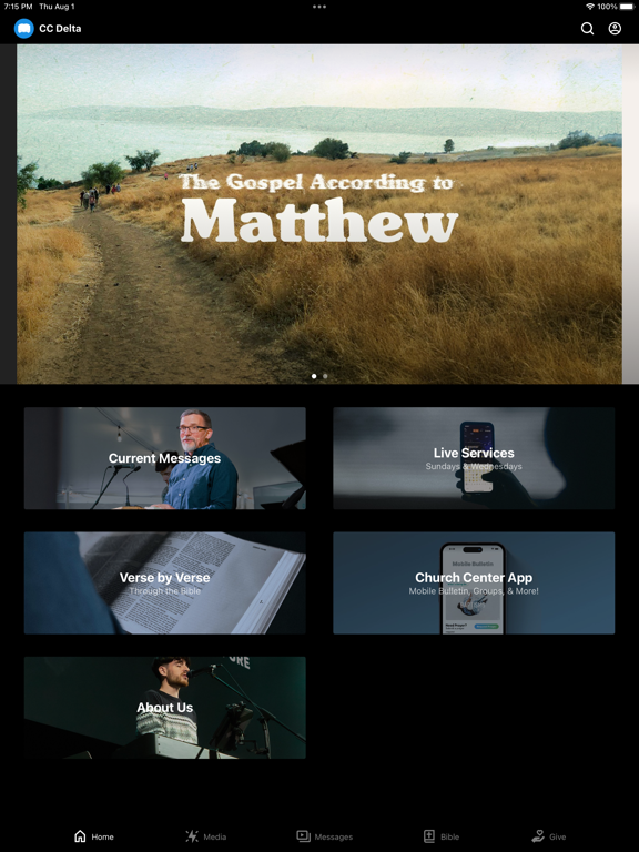 Calvary Chapel of Delta iPad screenshot 1 - Education app