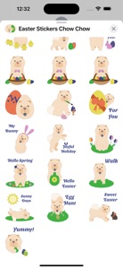 Easter Stickers Chow Chow screenshot #2 for iPhone