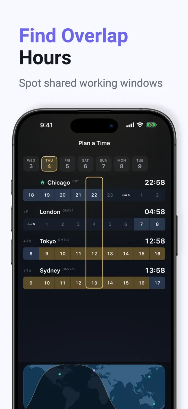 Screenshot #3 pour Shadowline: World Time Zones
