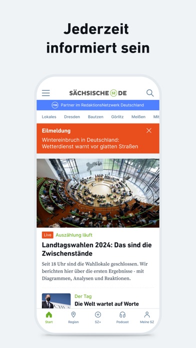 SZ - Nachrichten und Podcast Screenshot