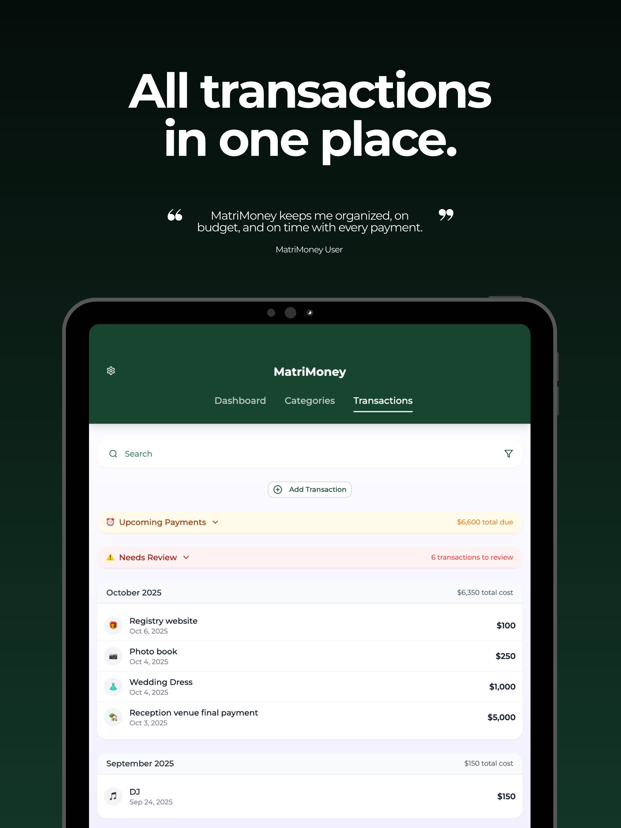 MatriMoney - Wedding Budgeting screenshot 10