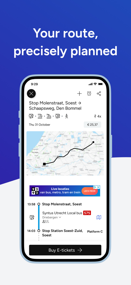 9292 travel planner + e-ticket screenshot 4