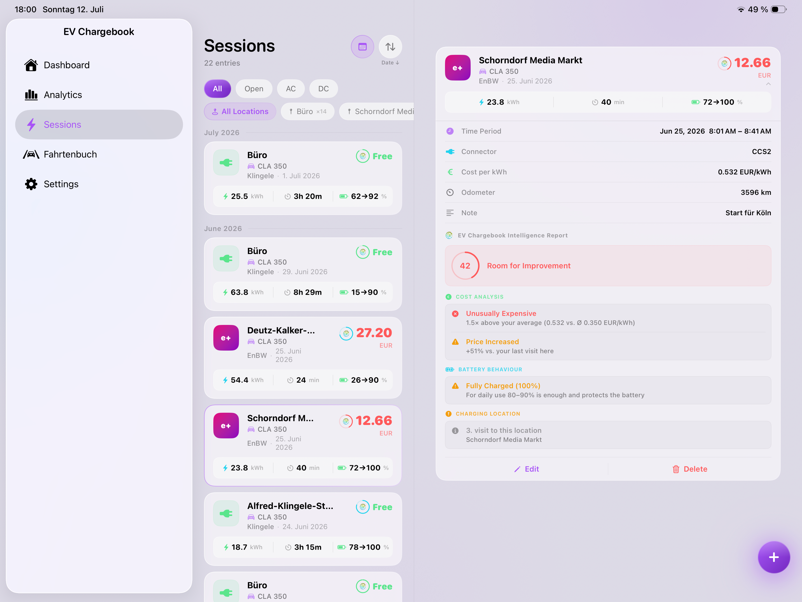 EV Chargebook screenshot 6