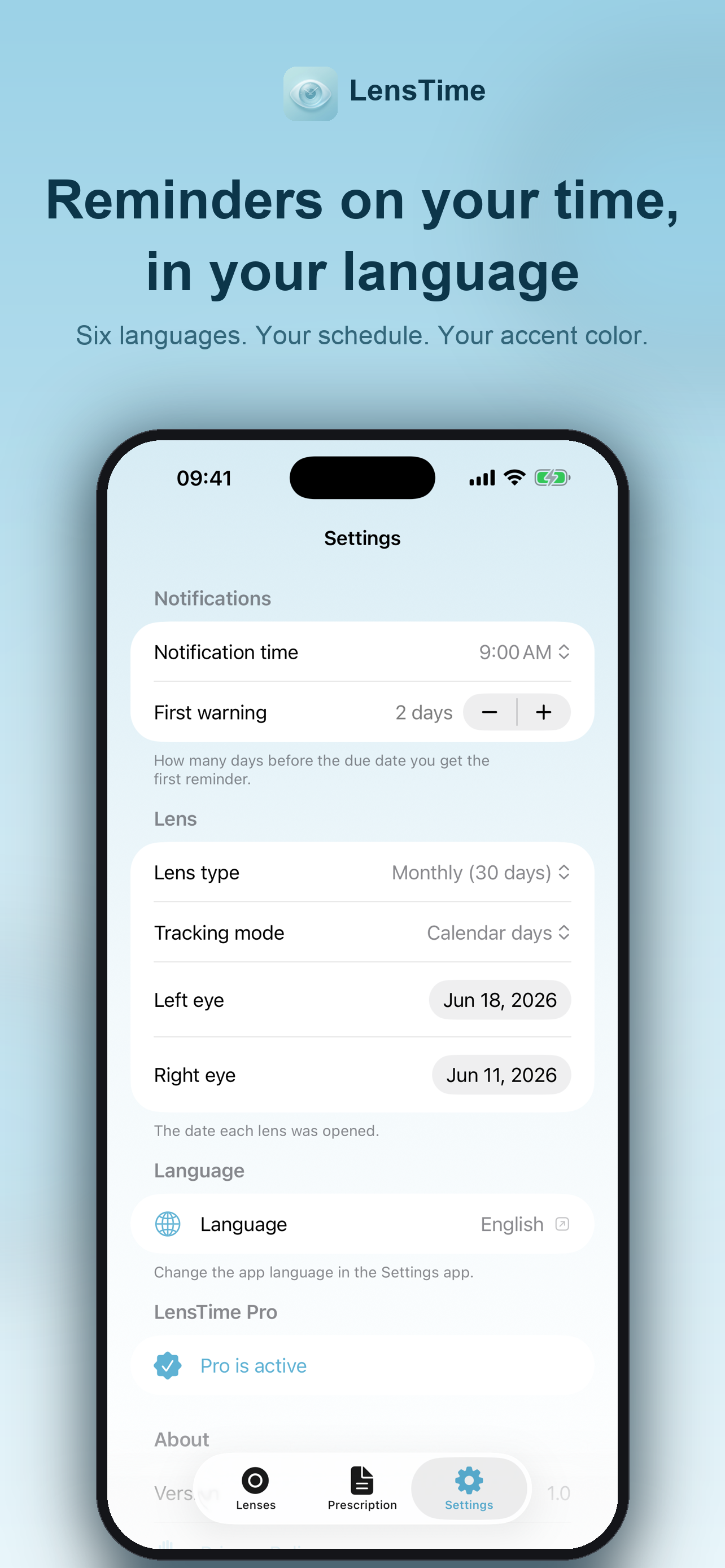 LensTime: Contact Lens Tracker screenshot 5