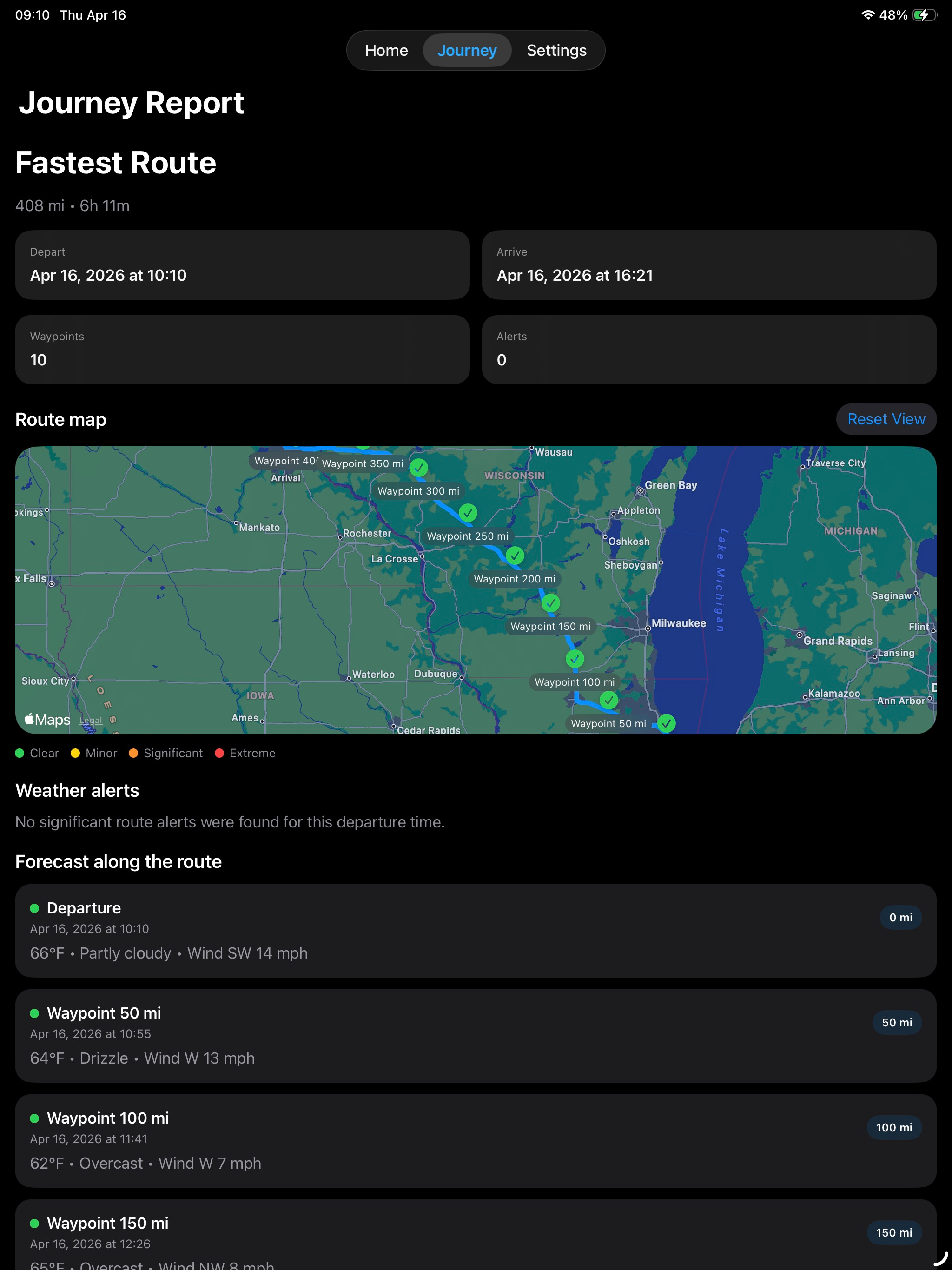 RouteCAST Weather Report screenshot 9