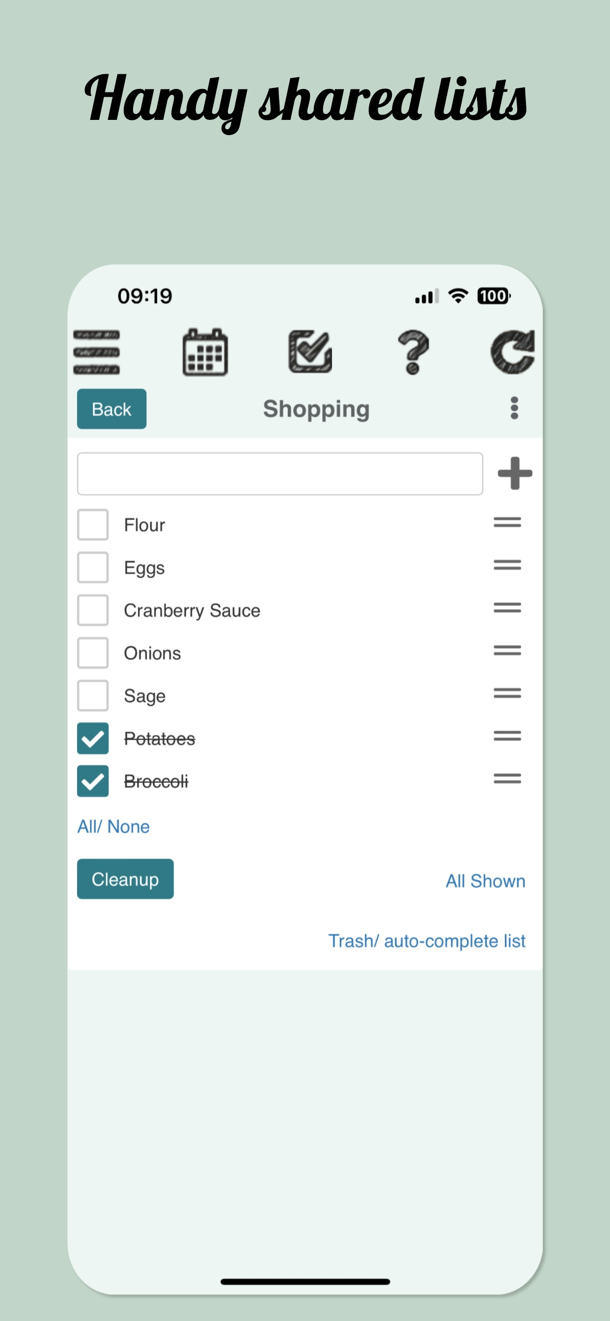 Klender, family calendar