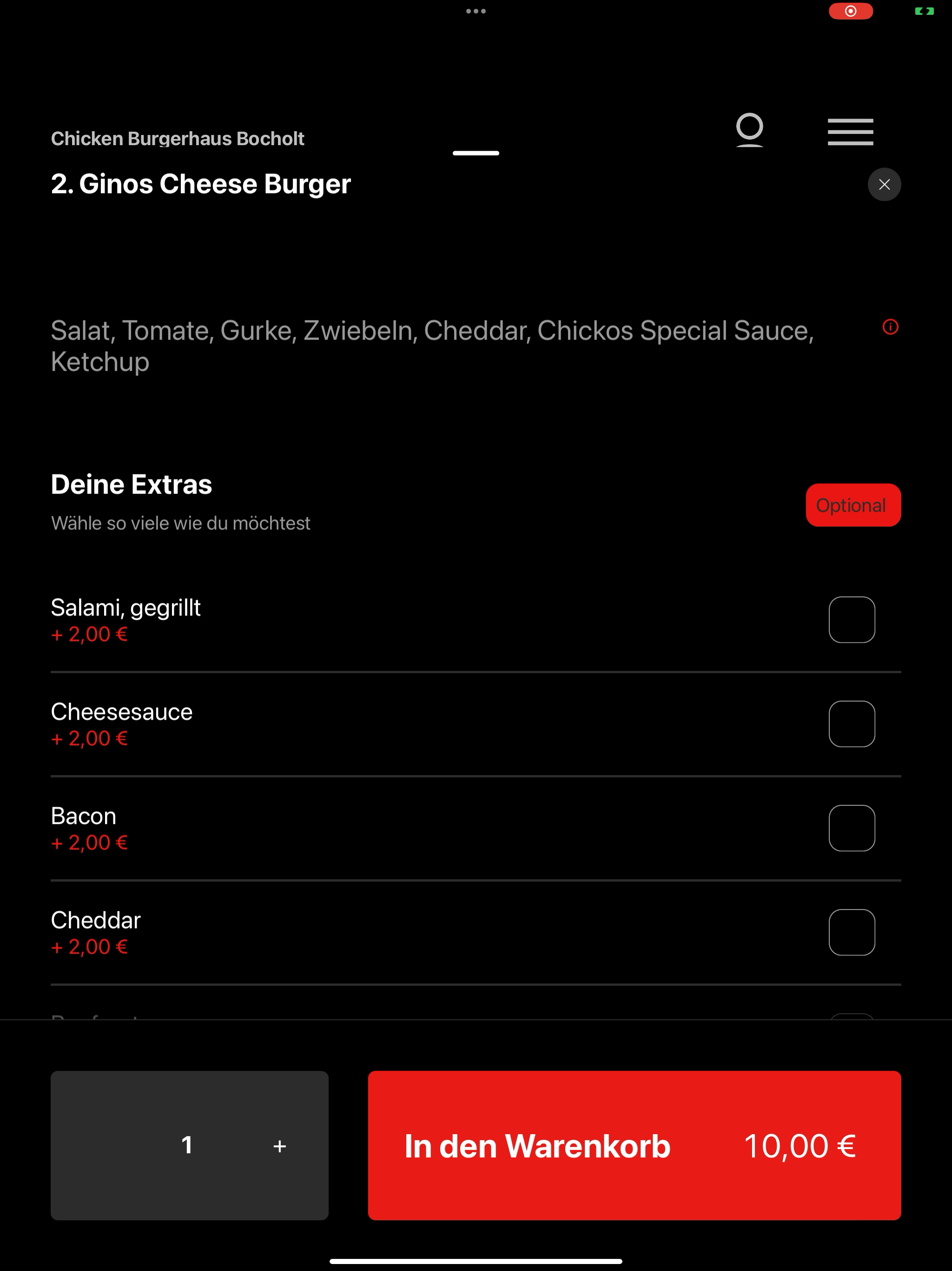 Chicken Burgerhaus Bocholt