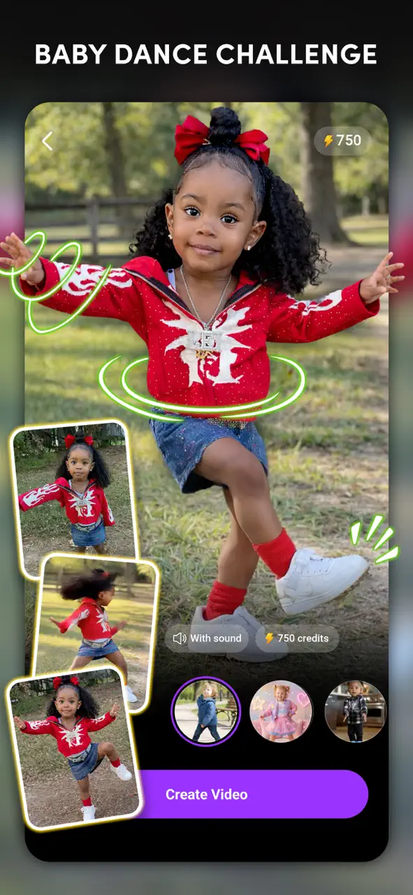 Interfaz móvil de ToonApp que muestra el filtro de IA sin hogar transformando una puerta vacía en la foto de un hombre parado en el marco