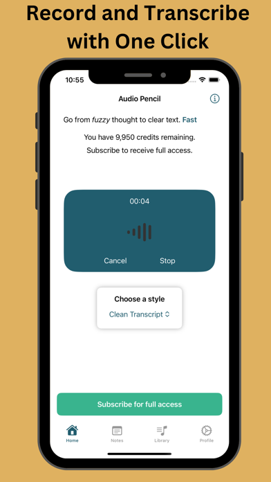 AudioPencil: Voice to Text Screenshot