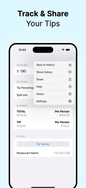 Tip tracker - bill split screenshot 3