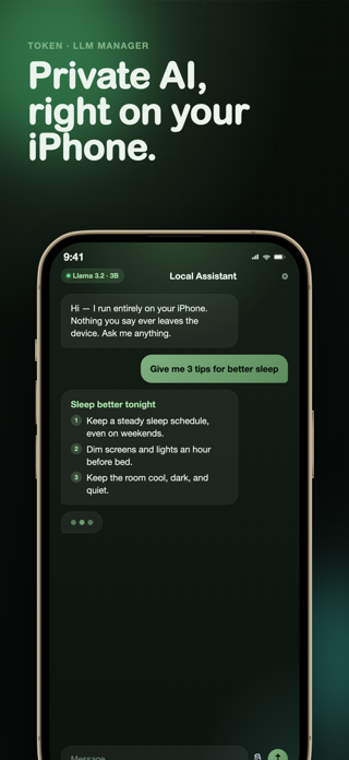 Token : LLM Manager Screenshot 1 of 5