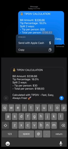 TipDiv Tip Calculator screenshot