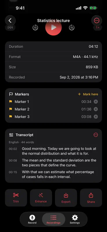 Voxa: Voice Recorder screenshot 3 of 5