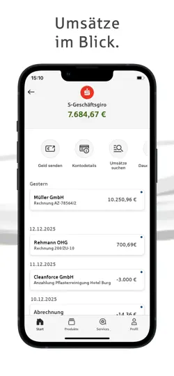 Screenshot von Sparkasse Business auf dem iPhone 2