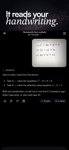 Resolve AI: Homework Helper iPhone screenshot