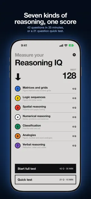 IQ Test: Reasoning Score screenshot 2