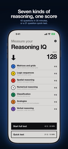 IQ Test: Reasoning Score Screenshot 2 of 7