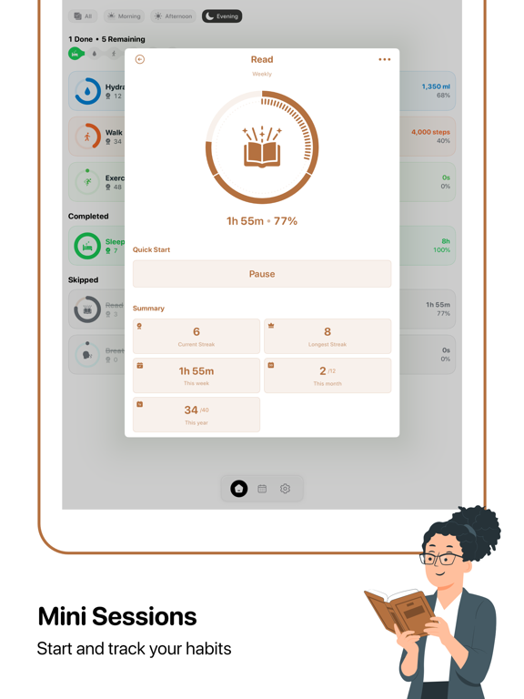 Habit Tracker - HabitView iPad screenshot 3 - Productivity app