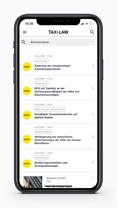 EY Tax & Law DE News Screenshot