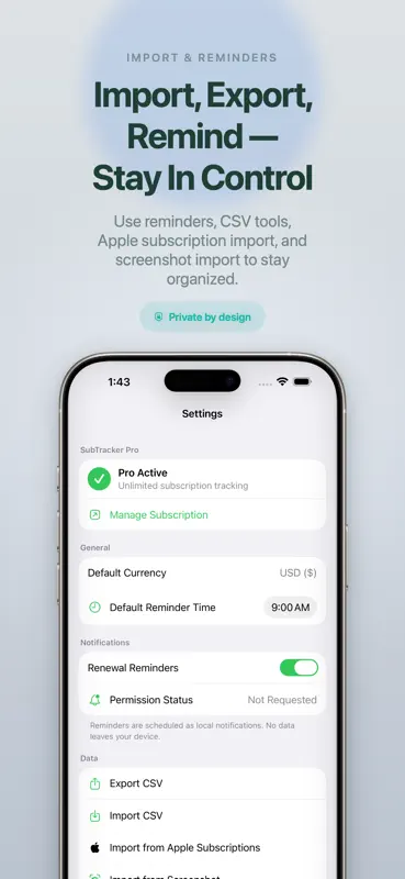Subscription Tracker & Trials screenshot 6 of 8