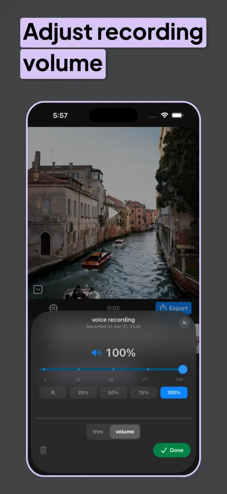 Voice Over Video on iPhone — screenshot 6 of 7