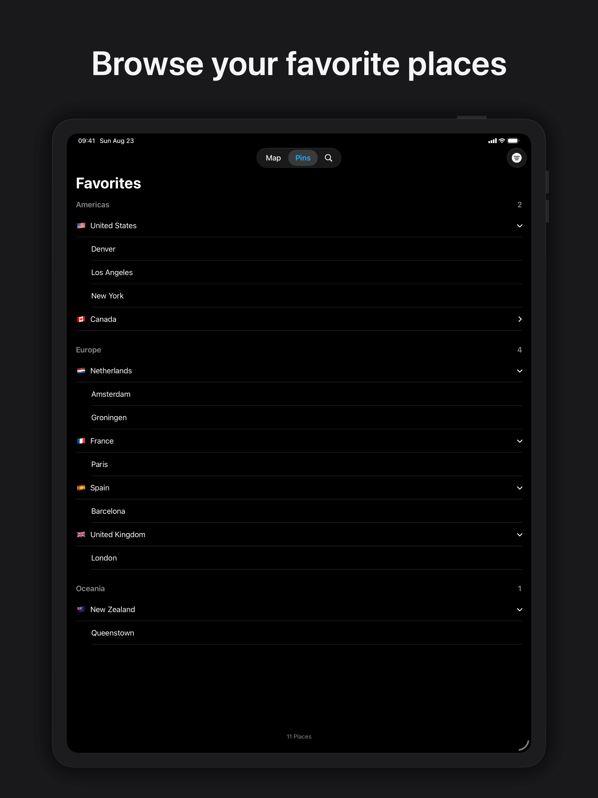 Placemarks: Travel Map screenshot 7