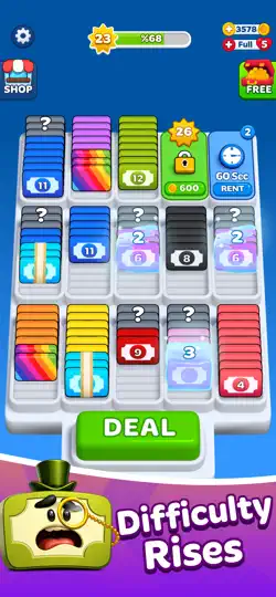 Скриншот Money Sort: Merge Puzzle на iPhone 4