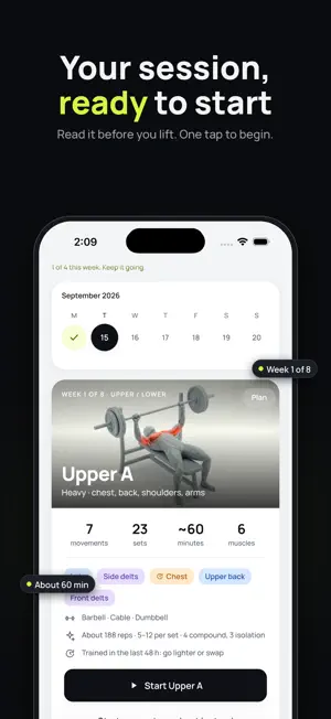 Heavyday: Gym Workout Planner screenshot 1