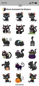 Black Cat Sticker! screenshot #2 for iPhone