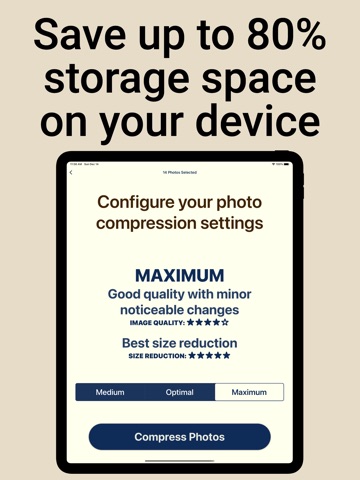 Compress Photo & Image - TinyX iPad screenshot