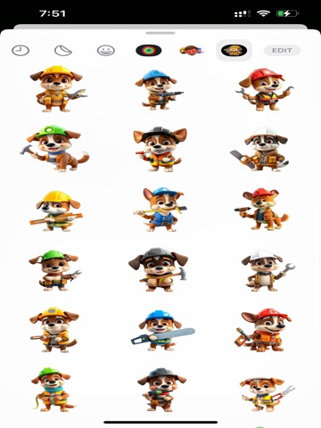 Constructor Doggie Stickers iPad screenshot